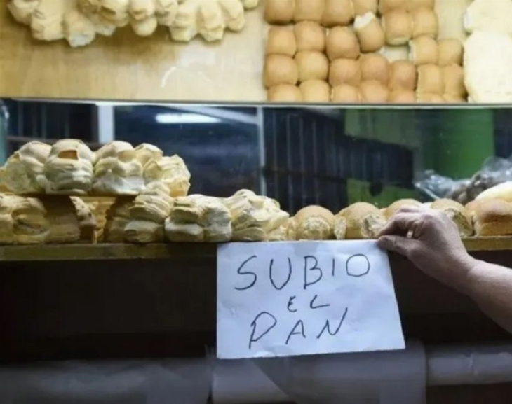 La semana próxima el pan será un 8% más caro