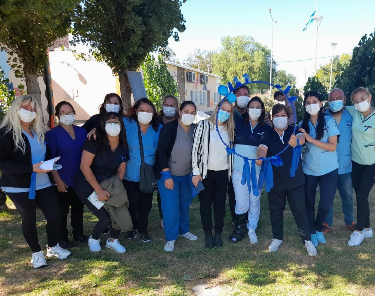 Chimbas copó su parque con actividades para concientizar sobre el cáncer de colon