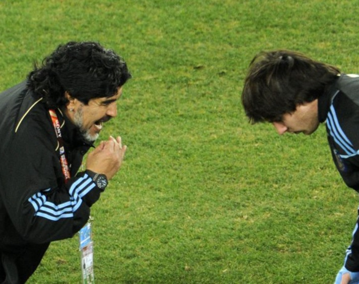 Messi le escribió un mensaje a Diego tras su operación