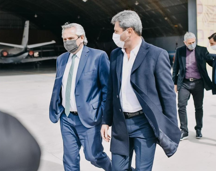 Alberto Fernández llegó a San Juan 