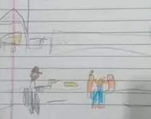 Rosario: el escalofriante dibujo que hizo un nene de 7 años cuando le pidieron que retratara su barrio