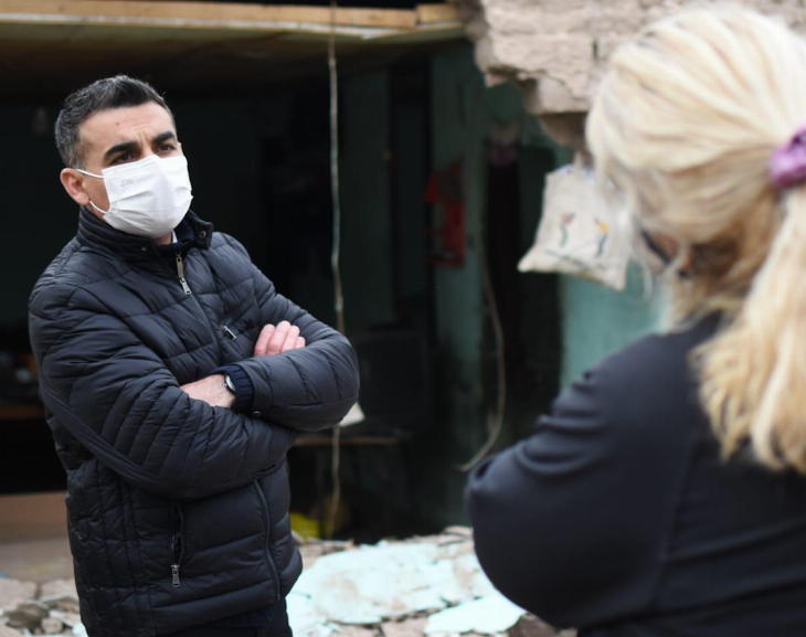 Cinco familias chimberas que habían perdido sus hogares hoy vuelven a comenzar