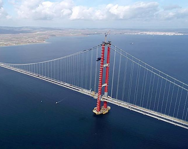Turquía inauguró el puente colgante más largo del mundo
