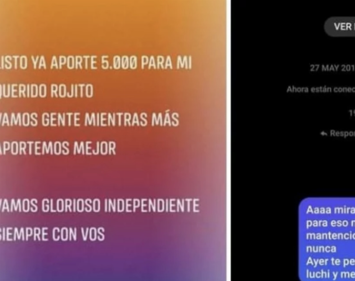 Hizo una donación para Independiente pero lo escracharon en redes por no pagar la cuota alimentaria 