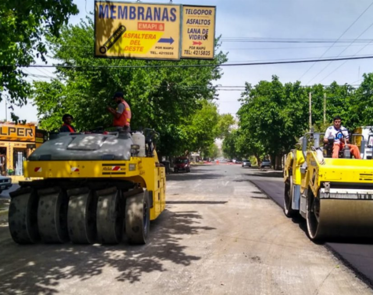 Repavimentan una transitada arteria capitalina 