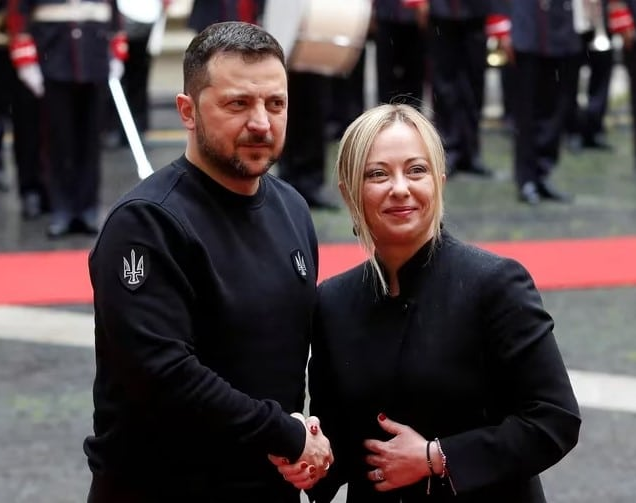 Zelensky visita a Meloni antes de su encuentro con el Papa Francisco
