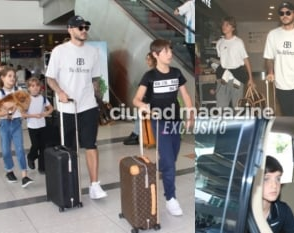 Mauro Icardi llegó a la Argentina para reencontrar con Wanda Nara junto a sus hijas, los de ella y hasta la mascota de la familia