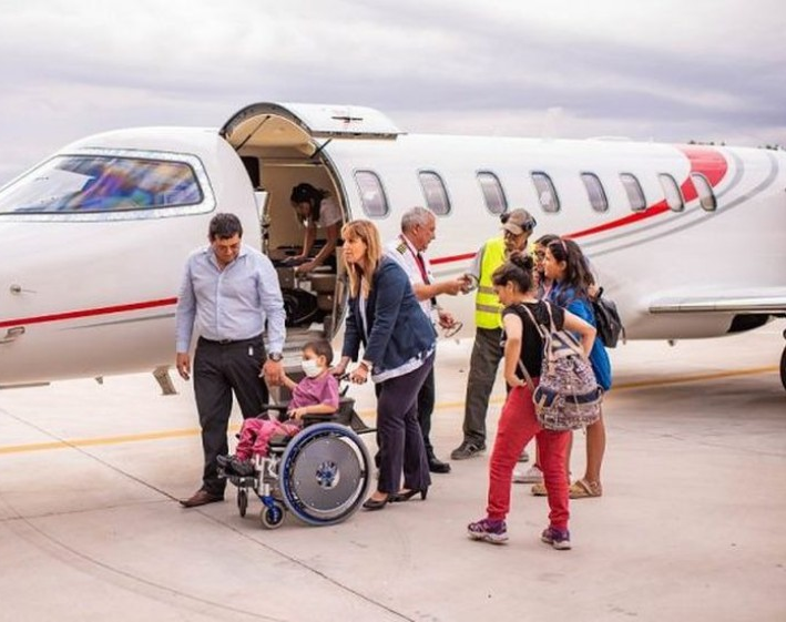 San Juan asistió con vuelo sanitario a cuatro personas en emergencia médica