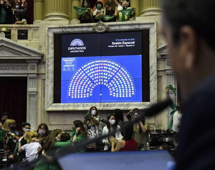 Diputados le dio media sanción al proyecto de legalización del aborto