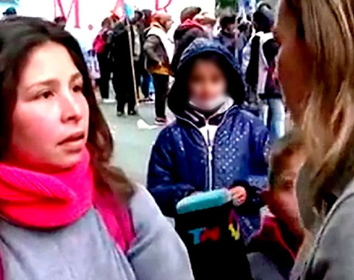 Habló la piquetera que se volvió viral tras su reclamo: aseguró que quien editó el video tuvo una mala intensión