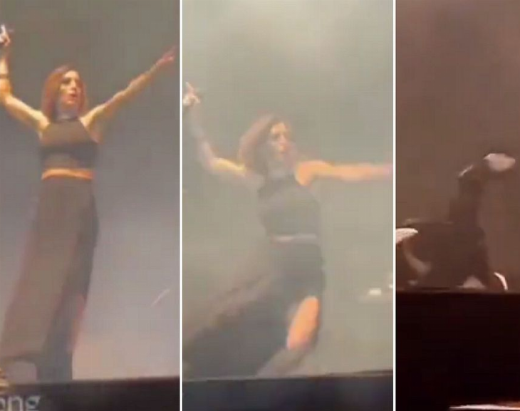 Soledad Pastorutti se desplomó en el escenario y causó preocupación: el video de la caída en pleno show