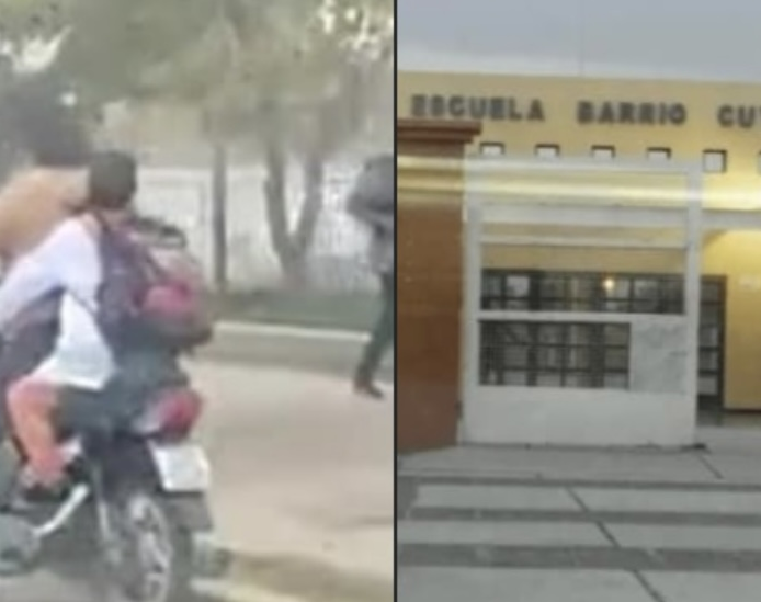 Dos mujeres llevaron a sus hijos a la escuela durante los feriados y fueron capturadas por fotografías 