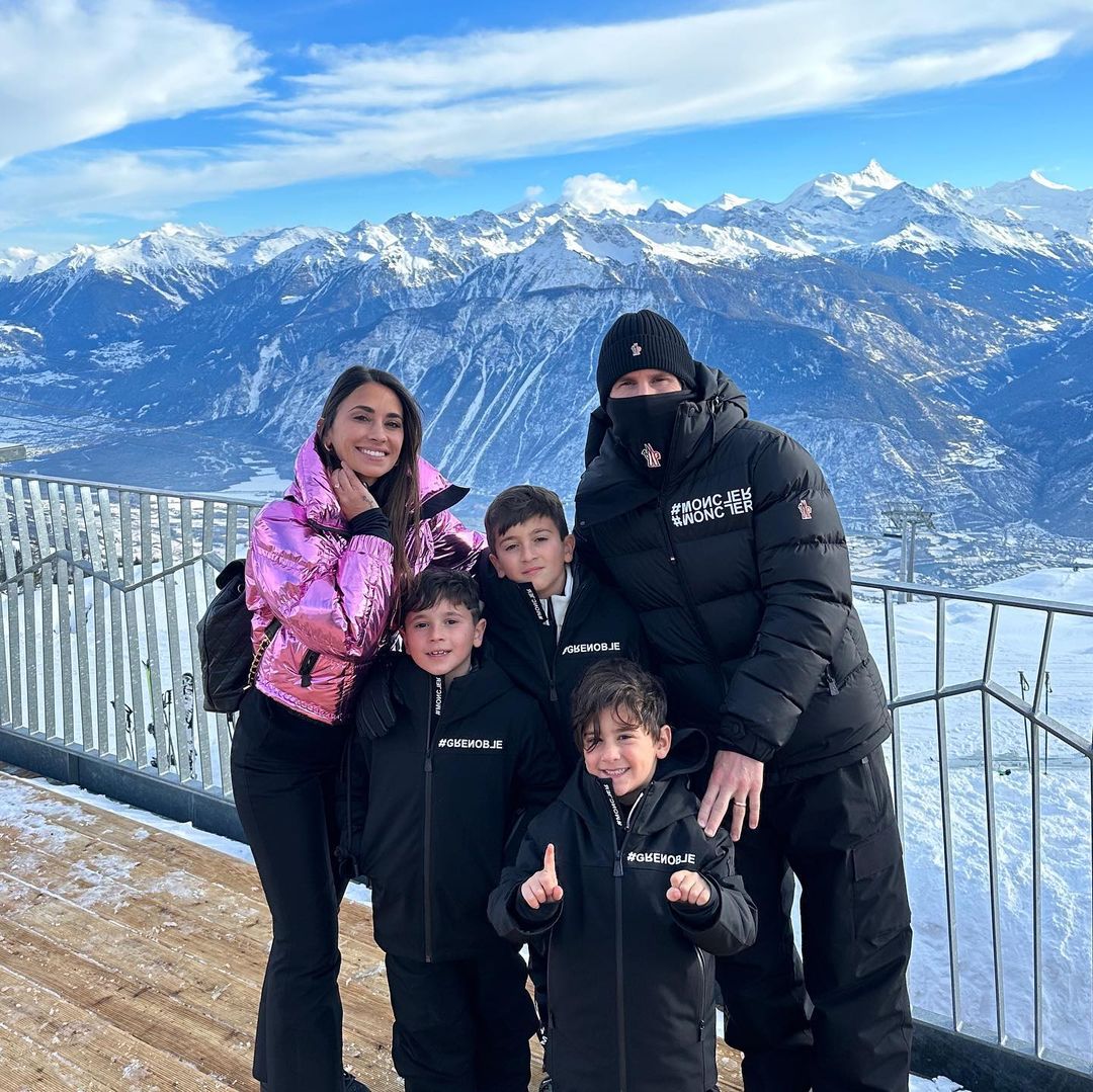 Lionel Messi de mini vacaciones en Los Alpes