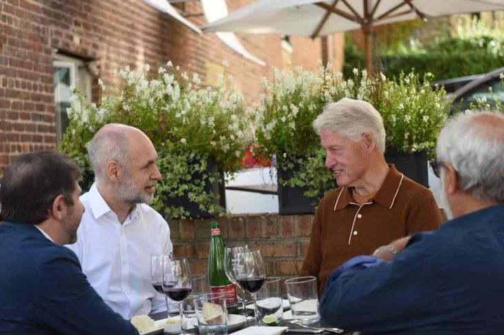 Horacio Rodríguez Larreta almorzó con Bill Clinton en Nueva York