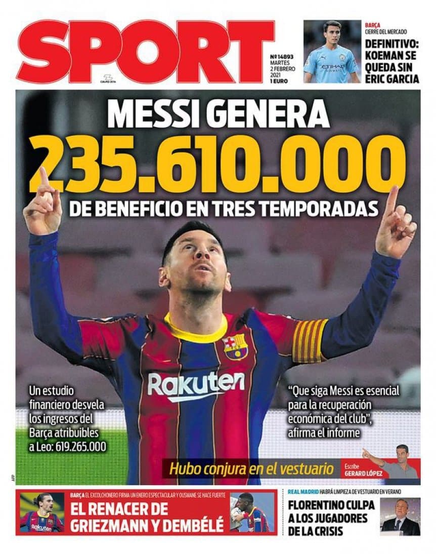 Dan cuenta de la sideral crifra que Messi le genera al Barcelona