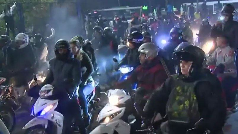 Una enorme procesión motoquera le dio el último adiós a El Noba