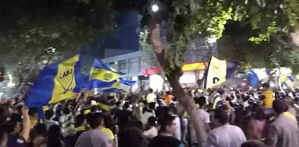 Boca campeón: Asà festejaron los sanjuaninos en la Plaza 25 de Mayo