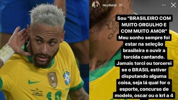 Neymar explotó contra los brasileños que prefieren que Argentina gane la Copa América: el posteo de la polémica