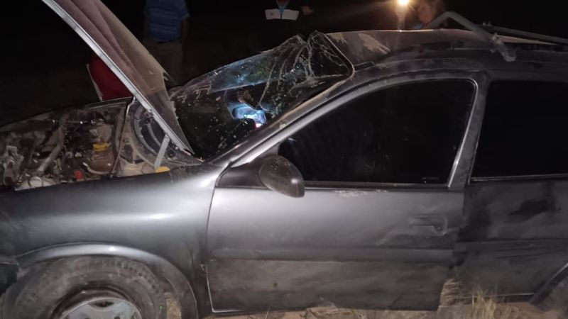 Una mamá y sus dos hijas volcaron en Calingasta