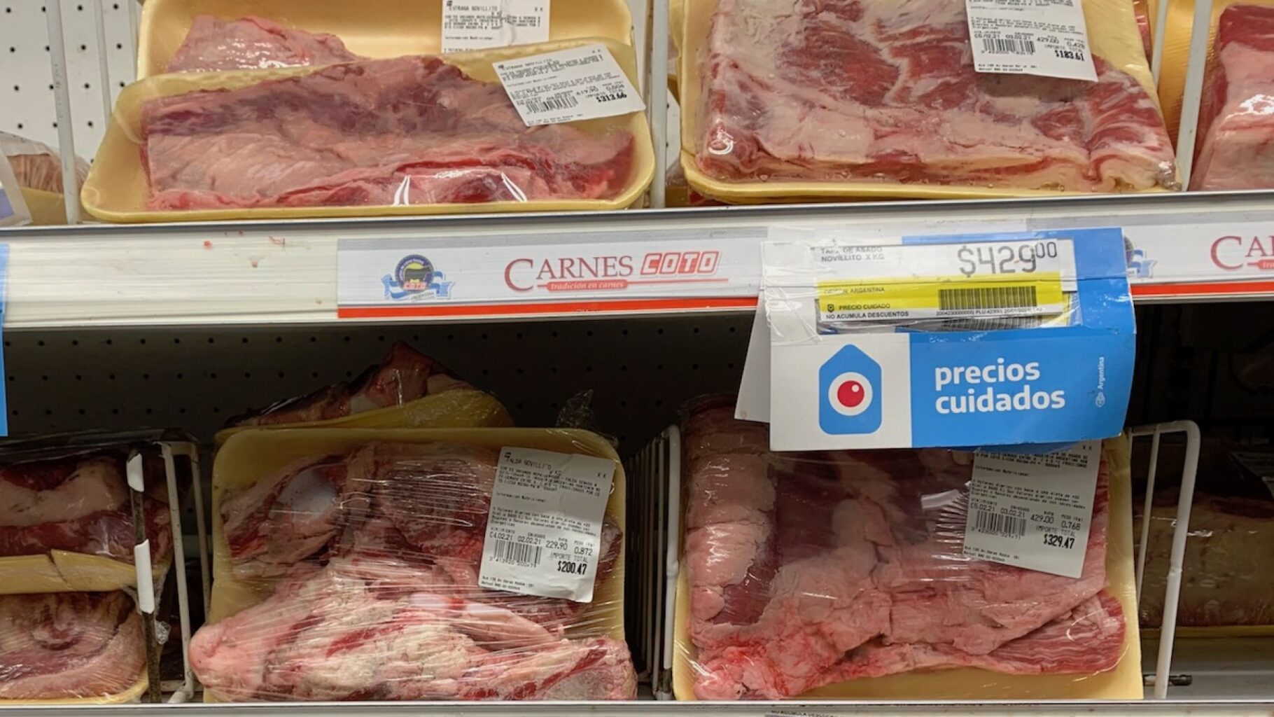 Gobierno anunció aumentos en siete cortes de carne de Precios Cuidados