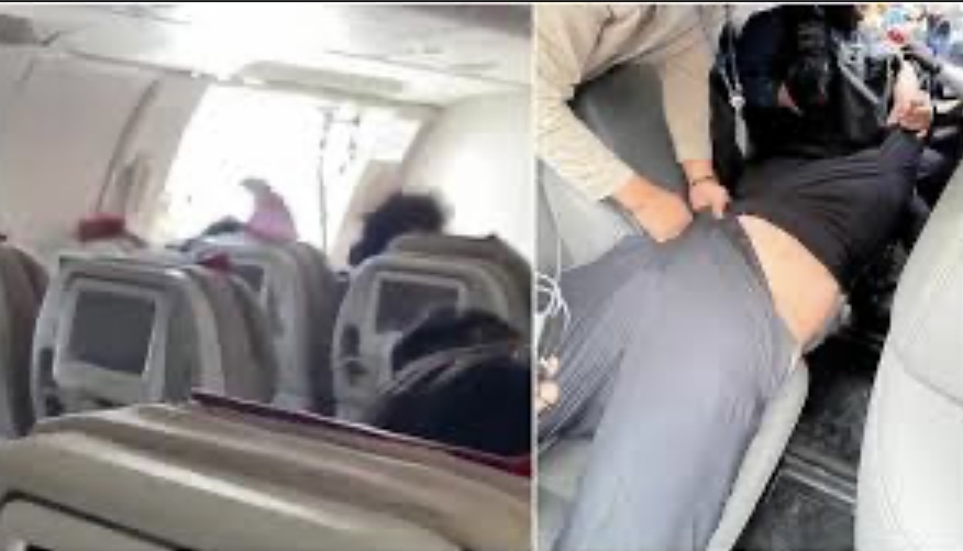 Locura en pleno vuelo: un pasajero abrió la puerta de emergencia de un avión y hay 12 heridos