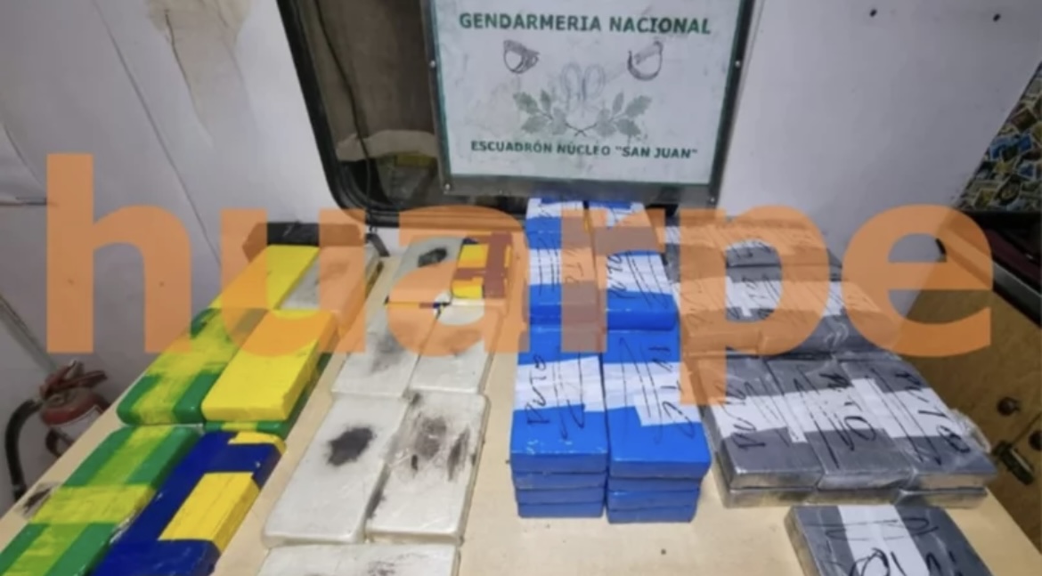 Histórico: encontraron más de 76 kg de cocaÃna en San Juan