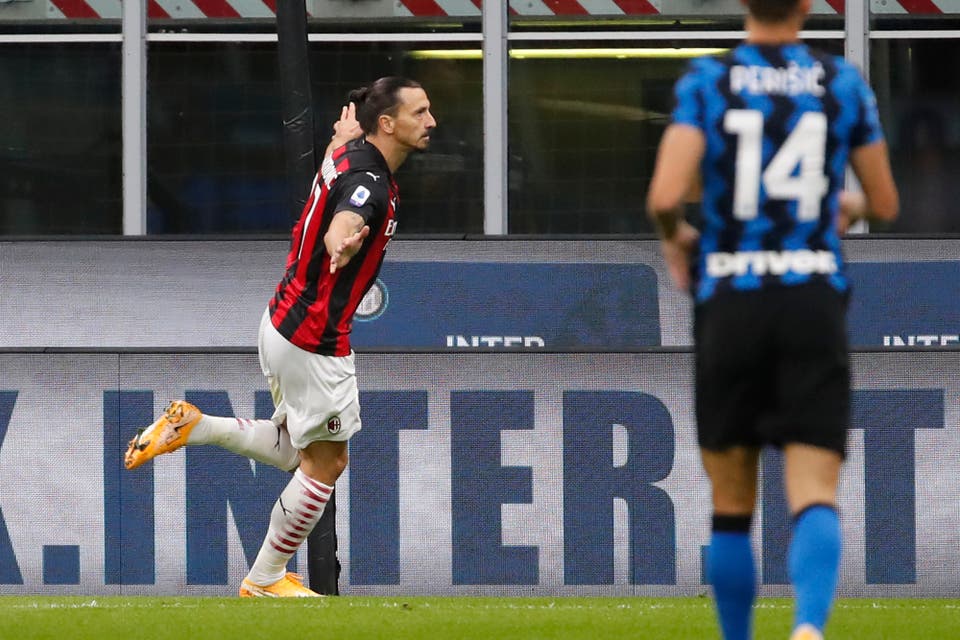 Zlatan le dió la victoria al Milan ante el Inter