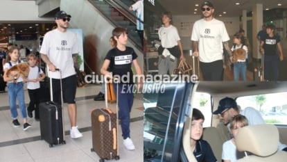 Mauro Icardi llegó a la Argentina para reencontrar con Wanda Nara junto a sus hijas, los de ella y hasta la mascota de la familia