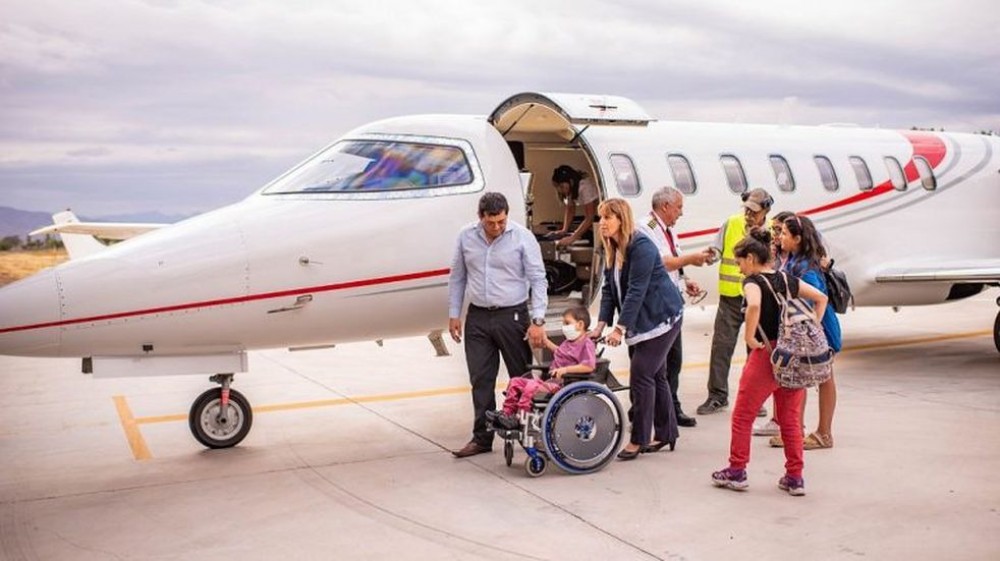San Juan asistió con vuelo sanitario a cuatro personas en emergencia médica