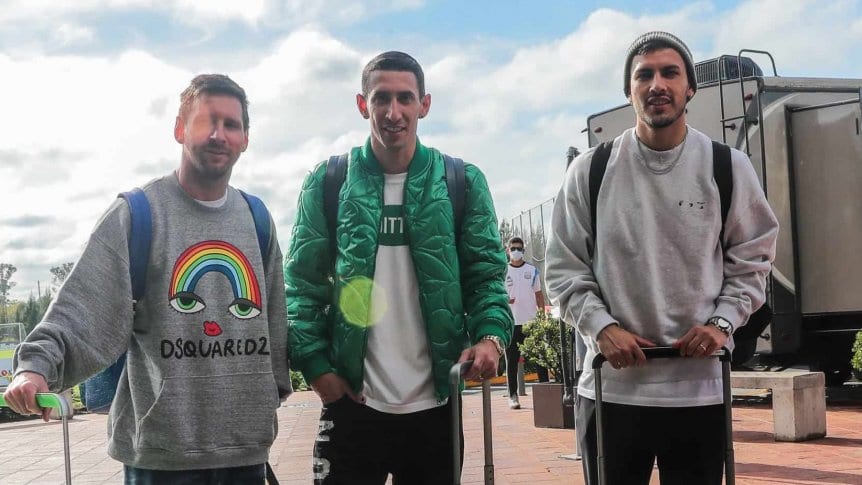 Messi llegó al país para sumarse a la Selección