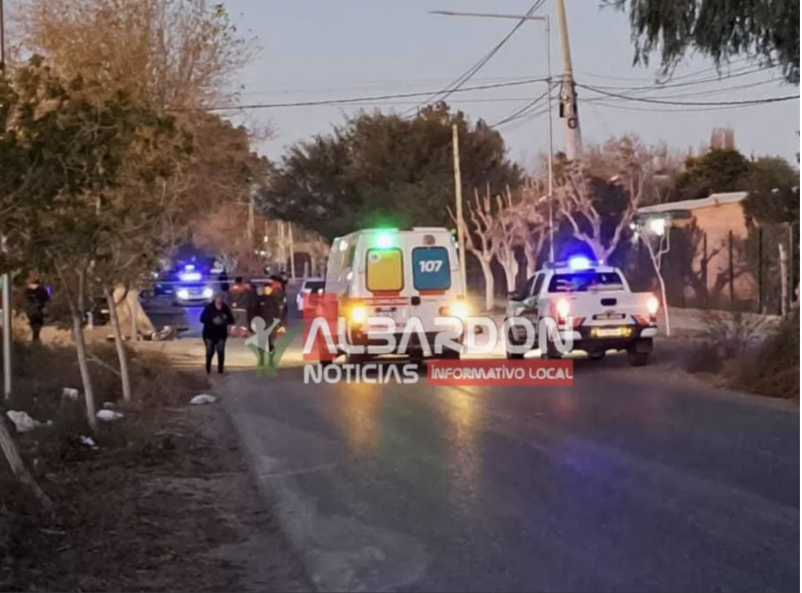 Un motociclista falleció en Albardón luego de chocar contra un auto